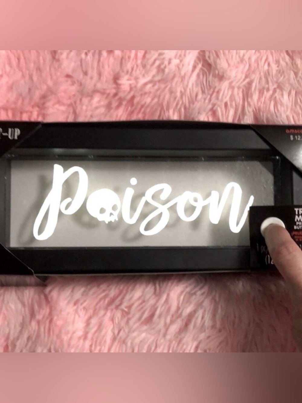 Poison Halloween Decoration Spooky Scary Party Light-Up Sign 11” X 4.75”